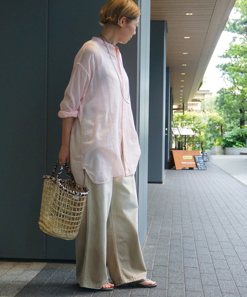 JOURNAL STANDARD LUXE(ジャーナルスタンダード ラックス)の「オーバーダイ タックワークパンツ(その他パンツ・レディース・ベージュ・SMALL/MEDIUM)」の2枚目の写真