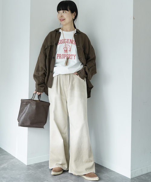 JOURNAL STANDARD LUXE(ジャーナルスタンダード ラックス)の「オーバーダイ タックワークパンツ(その他パンツ・レディース・ベージュ・SMALL/MEDIUM)」の5枚目の写真