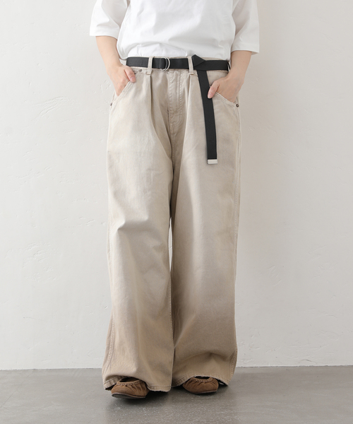 JOURNAL STANDARD LUXE（ジャーナルスタンダード　ラックス）の「オーバーダイ タックワークパンツ（その他パンツ・レディース・ベージュ・SMALL/MEDIUM）」の13枚目の写真