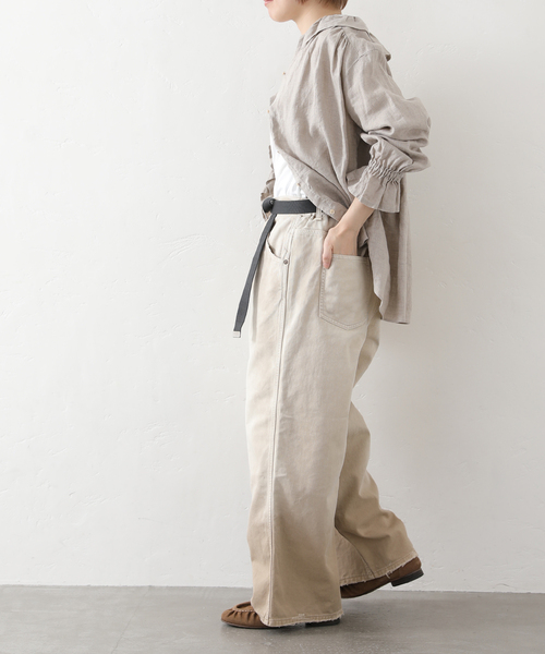 JOURNAL STANDARD LUXE（ジャーナルスタンダード　ラックス）の「オーバーダイ タックワークパンツ（その他パンツ・レディース・ベージュ・SMALL/MEDIUM）」の16枚目の写真