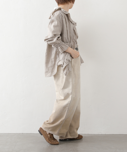 JOURNAL STANDARD LUXE（ジャーナルスタンダード　ラックス）の「オーバーダイ タックワークパンツ（その他パンツ・レディース・ベージュ・SMALL/MEDIUM）」の17枚目の写真