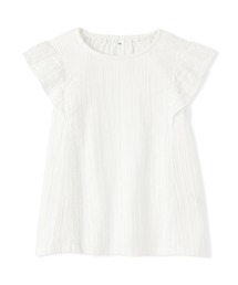 キッズ 楊柳ガーゼフリルスリーブブラウス