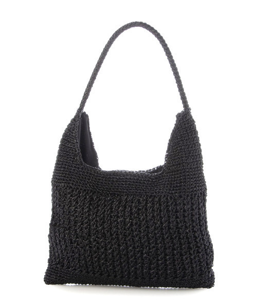 cache cache(カシュ カシュ)の「カシュカシュ cachecache / メタリックコード柄編みワンハンドルトート(かごバッグ・レディース・ブラック/シルバー系その他/シルバー・FREE)」の19枚目の写真