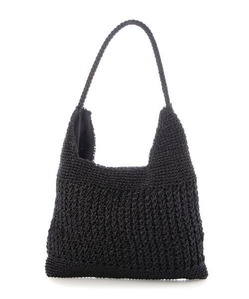 cache cache(カシュ カシュ)の「カシュカシュ cachecache / メタリックコード柄編みワンハンドルトート(かごバッグ・レディース・ブラック/シルバー系その他/シルバー・FREE)」の18枚目の写真