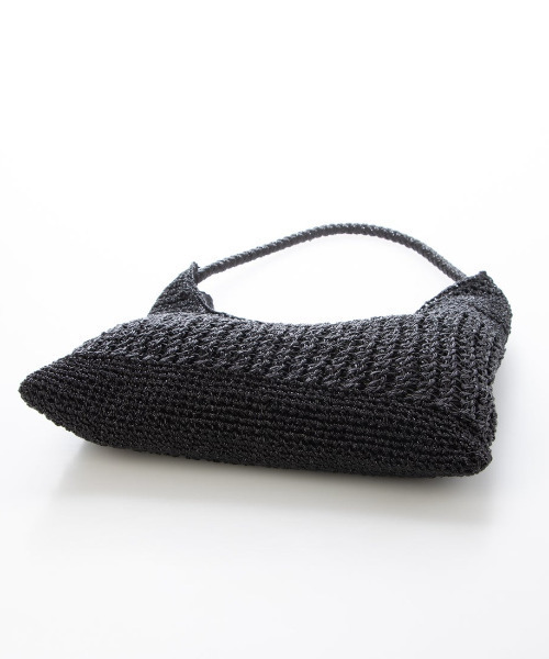 cache cache(カシュ カシュ)の「カシュカシュ cachecache / メタリックコード柄編みワンハンドルトート(かごバッグ・レディース・ブラック/シルバー系その他/シルバー・FREE)」の17枚目の写真