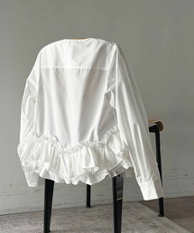 PICCIN PERLA | ペプラムチュールブラウス(シャツ/ブラウス)