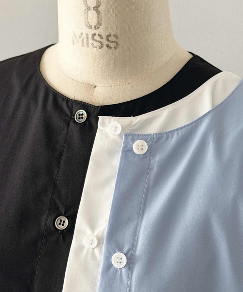 PICCIN PERLA(ピッチンペルラ)の「ペプラムチュールブラウス(シャツ/ブラウス・レディース・オフホワイト・M)」の5枚目の写真