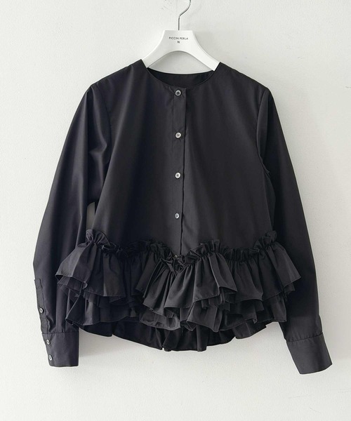 PICCIN PERLA(ピッチンペルラ)の「ペプラムチュールブラウス(シャツ/ブラウス・レディース・オフホワイト・M)」の10枚目の写真