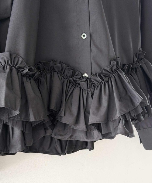 PICCIN PERLA(ピッチンペルラ)の「ペプラムチュールブラウス(シャツ/ブラウス・レディース・オフホワイト・M)」の13枚目の写真