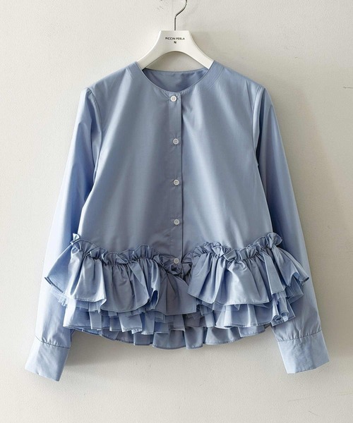 PICCIN PERLA(ピッチンペルラ)の「ペプラムチュールブラウス(シャツ/ブラウス・レディース・オフホワイト・M)」の15枚目の写真