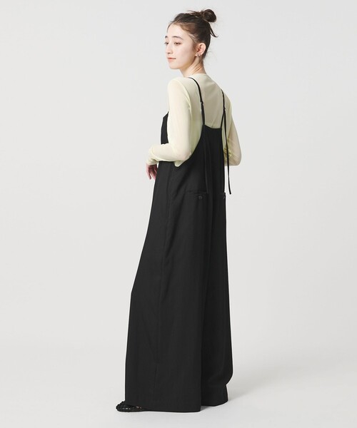 SACRA(サクラ)の「<SACRA>ツイル オールインワン パンツ(サロペット/オーバーオール・レディース・オリーブ/ブラック・38)」の5枚目の写真