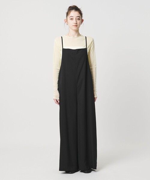 SACRA(サクラ)の「<SACRA>ツイル オールインワン パンツ(サロペット/オーバーオール・レディース・オリーブ/ブラック・38)」の7枚目の写真