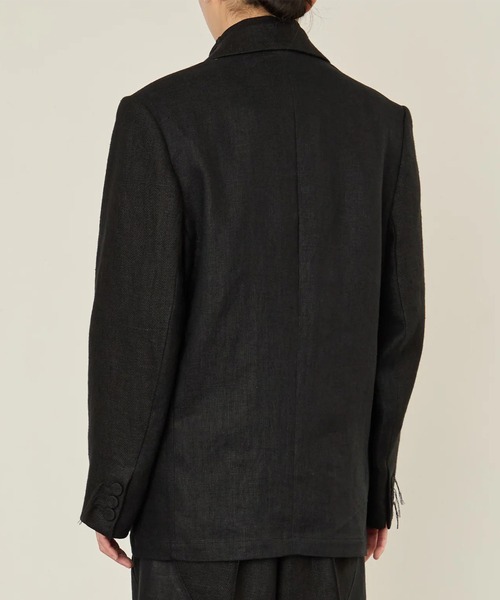 I'm here:(アイムヒアー)の「【i'm here :】GRANDPA : LINEN JACKET(テーラードジャケット・メンズ・ライトベージュ/ブラック・L/M)」の19枚目の写真