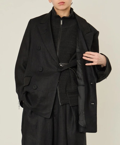 I'm here:(アイムヒアー)の「【i'm here :】GRANDPA : LINEN JACKET(テーラードジャケット・メンズ・ライトベージュ/ブラック・L/M)」の21枚目の写真