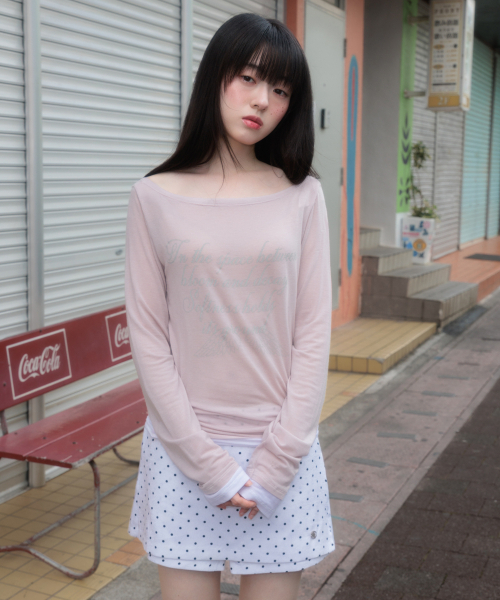 ROSEFRANTZ（ロゼフランツ）の「Lettering Angel Long Sleeve [Pink]（Tシャツ/カットソー・レディース・PINK・OS）」の10枚目の写真