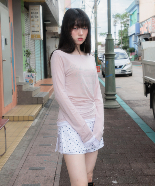 ROSEFRANTZ（ロゼフランツ）の「Lettering Angel Long Sleeve [Pink]（Tシャツ/カットソー・レディース・PINK・OS）」の11枚目の写真