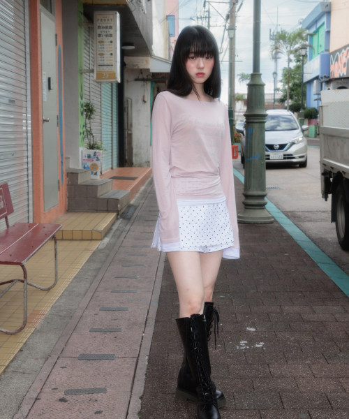 ROSEFRANTZ（ロゼフランツ）の「Lettering Angel Long Sleeve [Pink]（Tシャツ/カットソー・レディース・PINK・OS）」の12枚目の写真