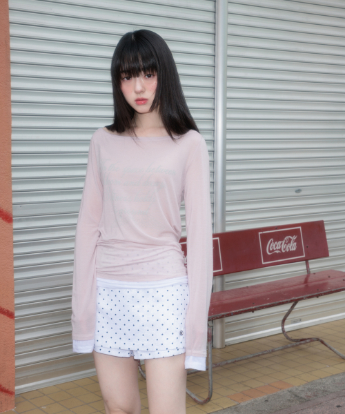 ROSEFRANTZ（ロゼフランツ）の「Lettering Angel Long Sleeve [Pink]（Tシャツ/カットソー・レディース・PINK・OS）」の14枚目の写真