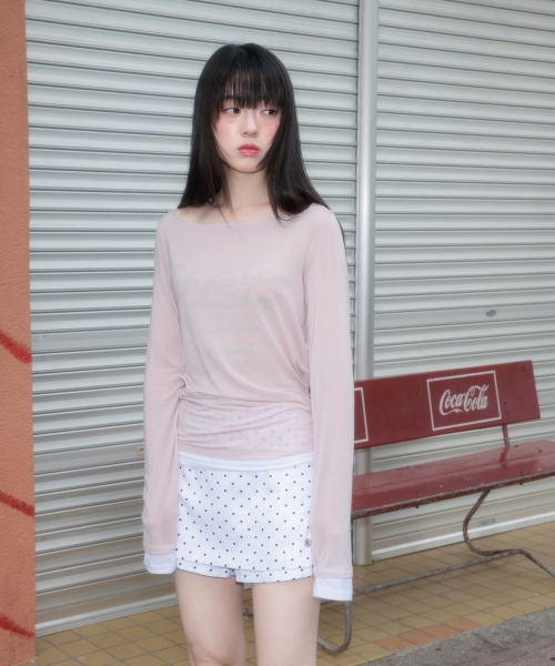 ROSEFRANTZ（ロゼフランツ）の「Lettering Angel Long Sleeve [Pink]（Tシャツ/カットソー・レディース・PINK・OS）」の15枚目の写真