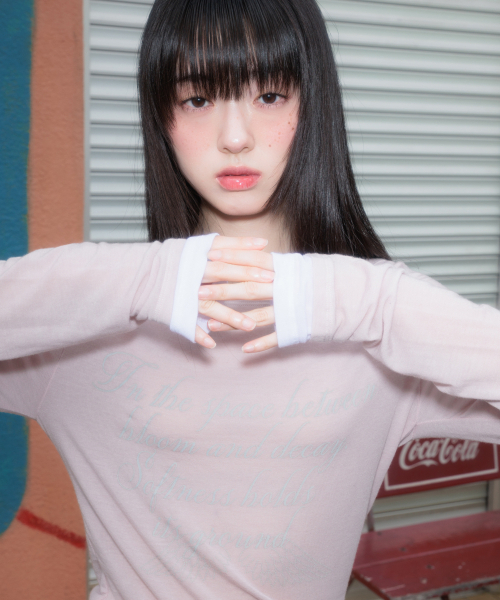 ROSEFRANTZ（ロゼフランツ）の「Lettering Angel Long Sleeve [Pink]（Tシャツ/カットソー・レディース・PINK・OS）」の18枚目の写真