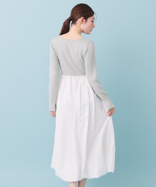 index（インデックス）の「ドッキングバルーンロングフレアワンピース【洗濯機OK】（ワンピース・レディース・ブラック/グレー・00）」の11枚目の写真