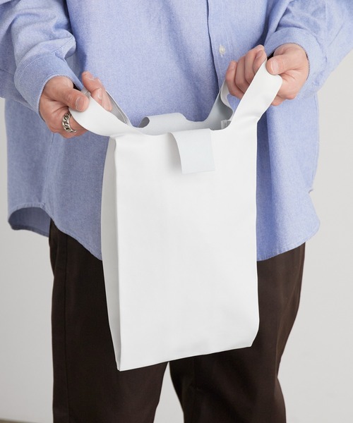 SEVEN BY SEVEN（セブンバイセブン）の「SEVEN BY SEVEN/セブン バイ セブン 本革トートバッグ ハンドバッグ シンプル 無地 2026年春夏（トートバッグ・メンズ・ホワイト/ブラック・FREE）」の4枚目の写真