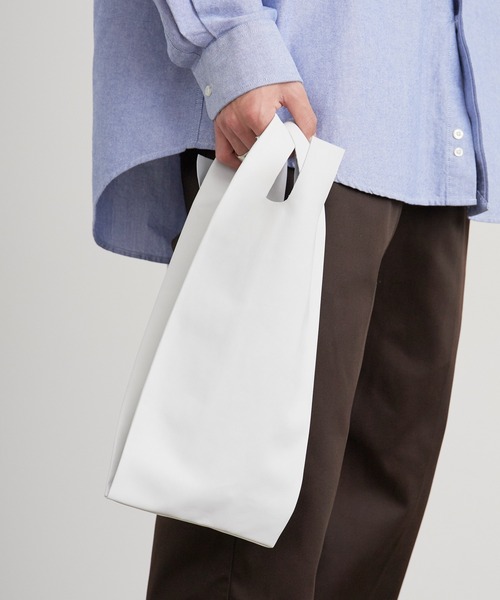 SEVEN BY SEVEN（セブンバイセブン）の「SEVEN BY SEVEN/セブン バイ セブン 本革トートバッグ ハンドバッグ シンプル 無地 2026年春夏（トートバッグ・メンズ・ホワイト/ブラック・FREE）」の5枚目の写真