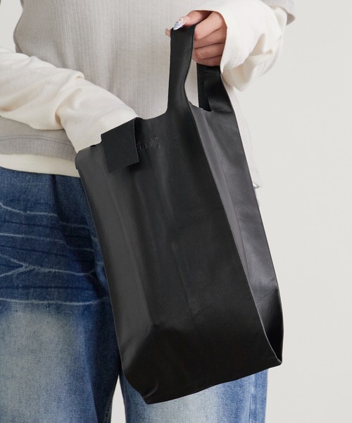 SEVEN BY SEVEN（セブンバイセブン）の「SEVEN BY SEVEN/セブン バイ セブン 本革トートバッグ ハンドバッグ シンプル 無地 2026年春夏（トートバッグ・メンズ・ホワイト/ブラック・FREE）」の10枚目の写真