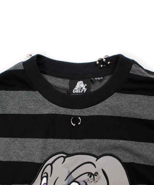 GALFY(ガルフィー)の「【GALFY/ガルフィー】バチバチピアスTee(Tシャツ/カットソー・メンズ・スミクロ/ブラック系その他/ブラック・M/XL/L)」の10枚目の写真