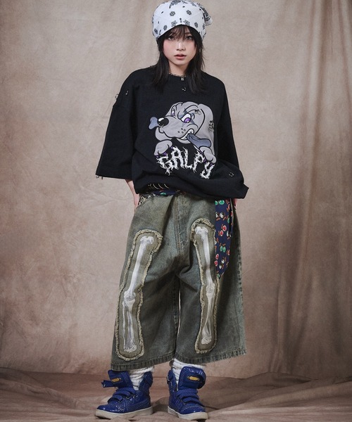 GALFY(ガルフィー)の「【GALFY/ガルフィー】バチバチピアスTee(Tシャツ/カットソー・メンズ・スミクロ/ブラック系その他/ブラック・M/XL/L)」の17枚目の写真