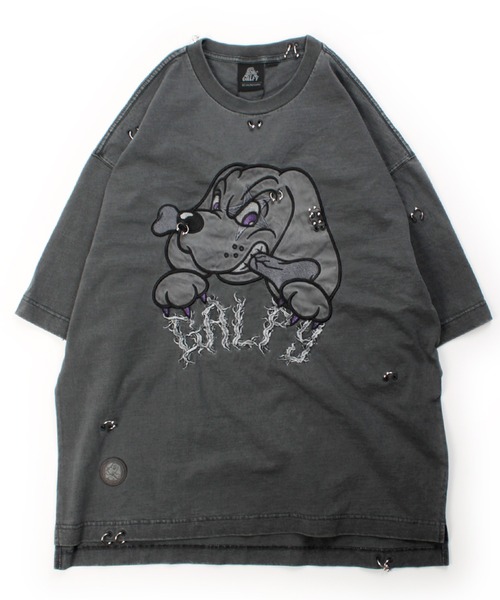 GALFY(ガルフィー)の「【GALFY/ガルフィー】バチバチピアスTee(Tシャツ/カットソー・メンズ・スミクロ/ブラック系その他/ブラック・M/XL/L)」の8枚目の写真