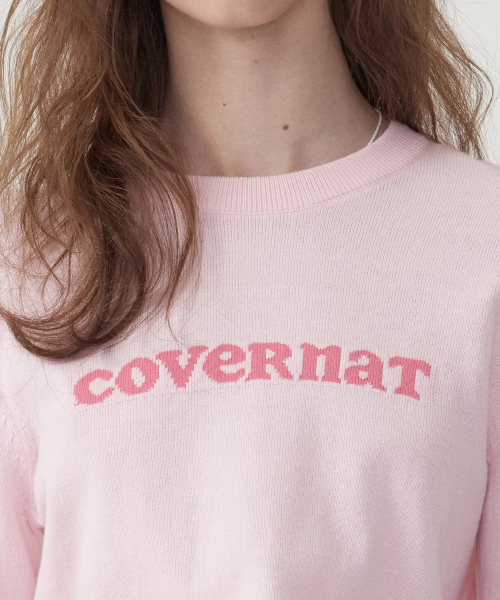COVERNAT WOMAN(カバーナットウーマン)の「ウーマン クーパー ロゴ ラウンドネック ニット ライトピンク(ニット/セーター・レディース・その他・WS/WM)」の8枚目の写真
