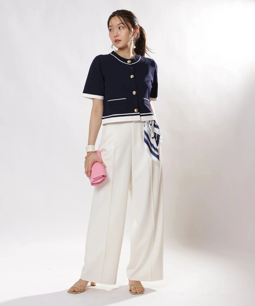 JUSGLITTY（ジャスグリッティー）の「スカーフ付セミワイドパンツ（その他パンツ・レディース・オフホワイト/ピンク・0/1/2）」の3枚目の写真