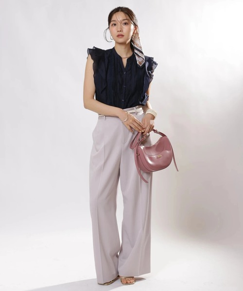 JUSGLITTY（ジャスグリッティー）の「スカーフ付セミワイドパンツ（その他パンツ・レディース・オフホワイト/ピンク・0/1/2）」の4枚目の写真