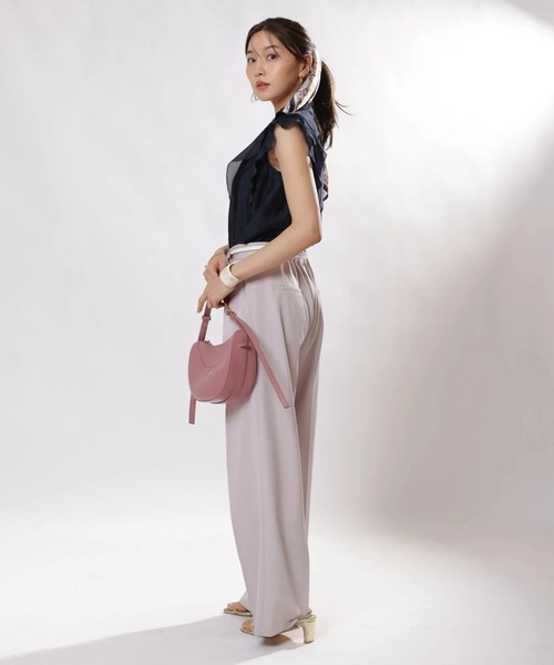 JUSGLITTY（ジャスグリッティー）の「スカーフ付セミワイドパンツ（その他パンツ・レディース・オフホワイト/ピンク・0/1/2）」の5枚目の写真