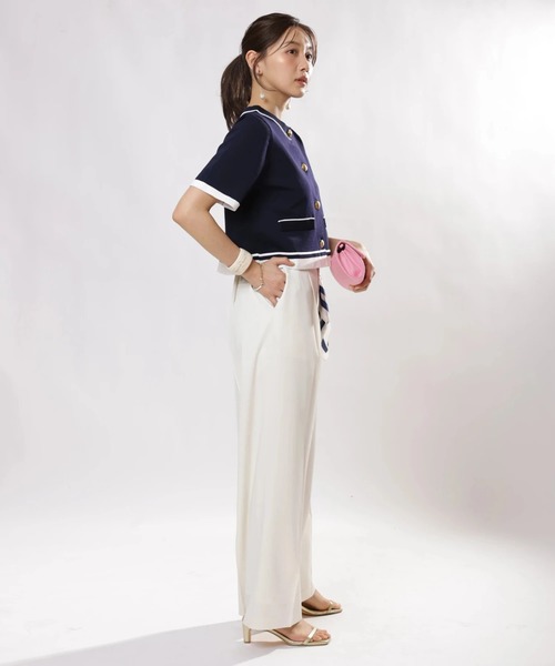 JUSGLITTY（ジャスグリッティー）の「スカーフ付セミワイドパンツ（その他パンツ・レディース・オフホワイト/ピンク・0/1/2）」の10枚目の写真
