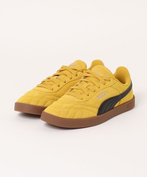 PUMA(プーマ)の「PUMA プーマ CLUB 2 INDOOR SD レディーススニーカー 薄底 ロープロファイル(クラブ2インドアスエード)(スニーカー・レディース・イエロー/ブラック×ホワイト/ピンク・25.0cm/24.0cm/23.0cm/24.5cm/23.5cm/22.5cm)」の2枚目の写真