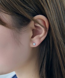 プチ カラー ハート ピアス