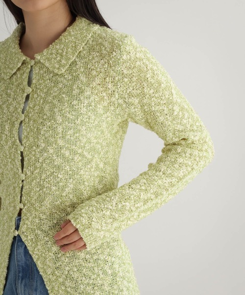 studio CLIP（スタディオクリップ）の「【daily CLIP】スラブMIXポロカーディガン（カーディガン/ボレロ・レディース・アイボリー/イエロー・FREE）」の19枚目の写真