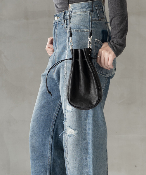 Senti(センティ)の「SENTI センティ / Dyneema Leather MEDICINE BAG M / 超軽量ダイニーマレザー メディスンバッグ M / 3039(ショルダーバッグ・メンズ・ブラック系その他/ブラック・FREE)」の22枚目の写真