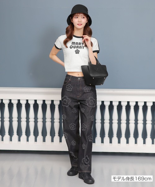 MARY QUANT（マリークワント）の「コンパクトリンガー Tシャツ（Tシャツ/カットソー・レディース・ブラック/ブルーグレー/ホワイト・M）」の17枚目の写真