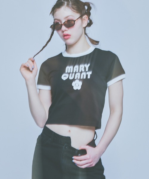 MARY QUANT（マリークワント）の「コンパクトリンガー Tシャツ（Tシャツ/カットソー・レディース・ブラック/ブルーグレー/ホワイト・M）」の8枚目の写真
