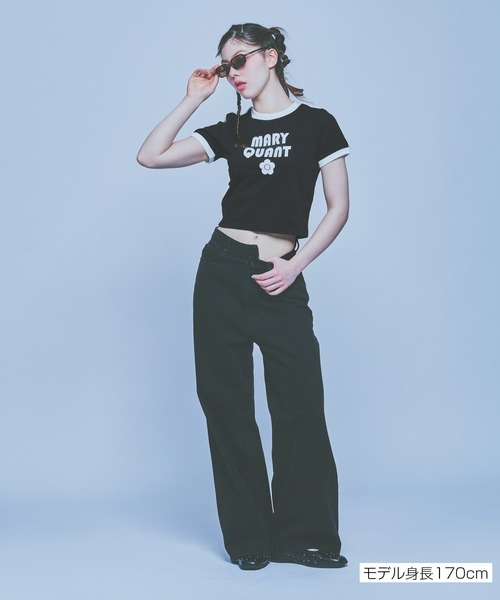 MARY QUANT（マリークワント）の「コンパクトリンガー Tシャツ（Tシャツ/カットソー・レディース・ブラック/ブルーグレー/ホワイト・M）」の10枚目の写真