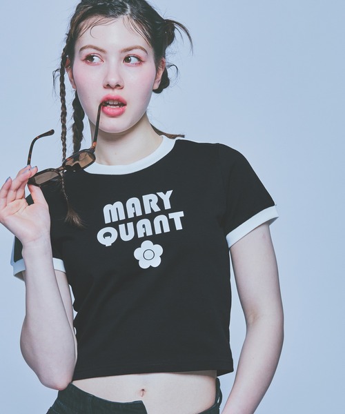 MARY QUANT（マリークワント）の「コンパクトリンガー Tシャツ（Tシャツ/カットソー・レディース・ブラック/ブルーグレー/ホワイト・M）」の6枚目の写真