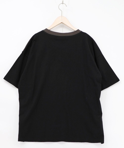 ScoLar(スカラー)の「161651:花ネコピクニック柄配色Tシャツ(Tシャツ/カットソー・レディース・パープル/チャコールグレー/オフホワイト・M)」の15枚目の写真