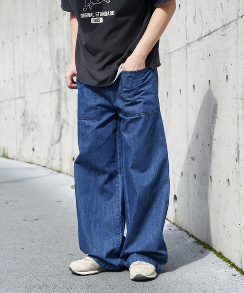 NO NEED(ノーニード)の「セーラーパンツ(デニムパンツ・メンズ・ネイビー/オフホワイト/ブルー・M/L/LL)」の18枚目の写真