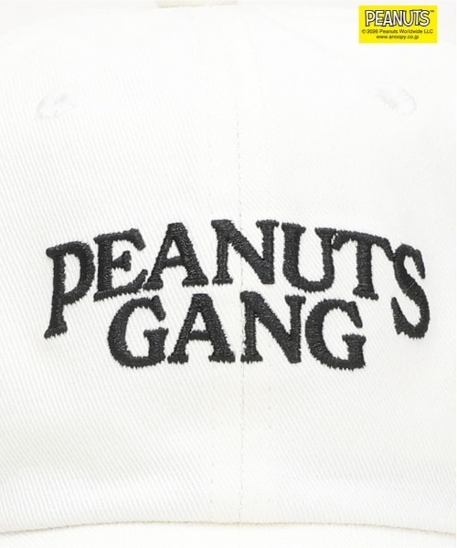 Right-on(ライトオン)の「PEANUTS(ピーナッツ)【PEANUTS】ロゴ刺繍キャップ(キャップ・メンズ・ホワイト・フリー)」の6枚目の写真