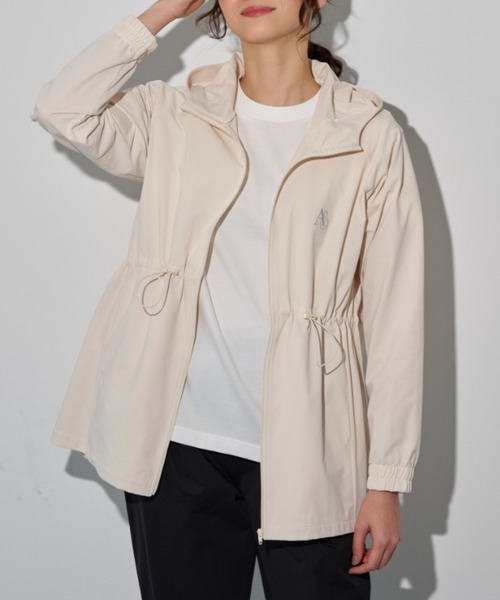 a.v.v（アーヴェヴェ）の「【UV対策  吸水速乾  通気性】＜a.v.v sport＞ドロスト使いＵＶ対策メッシュパーカー（パーカー・レディース・オフホワイト/ブラック・LARGE/MEDIUM/X-LARGE）」の3枚目の写真