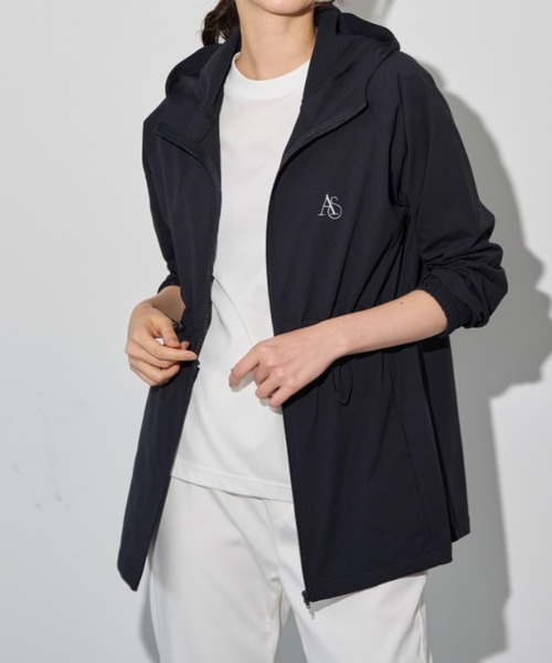 a.v.v（アーヴェヴェ）の「【UV対策  吸水速乾  通気性】＜a.v.v sport＞ドロスト使いＵＶ対策メッシュパーカー（パーカー・レディース・オフホワイト/ブラック・LARGE/MEDIUM/X-LARGE）」の7枚目の写真