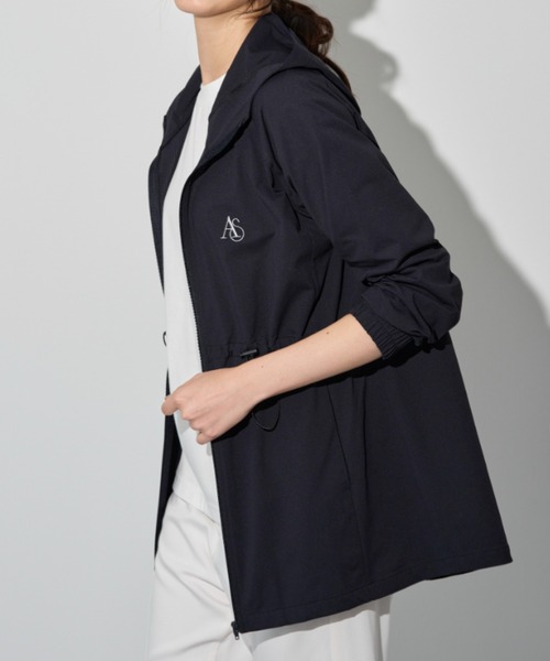 a.v.v（アーヴェヴェ）の「【UV対策  吸水速乾  通気性】＜a.v.v sport＞ドロスト使いＵＶ対策メッシュパーカー（パーカー・レディース・オフホワイト/ブラック・LARGE/MEDIUM/X-LARGE）」の8枚目の写真